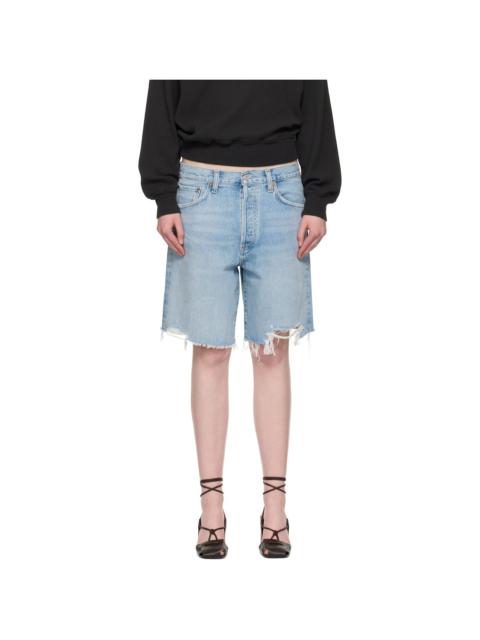 AGOLDE Blue Indra Denim Shorts