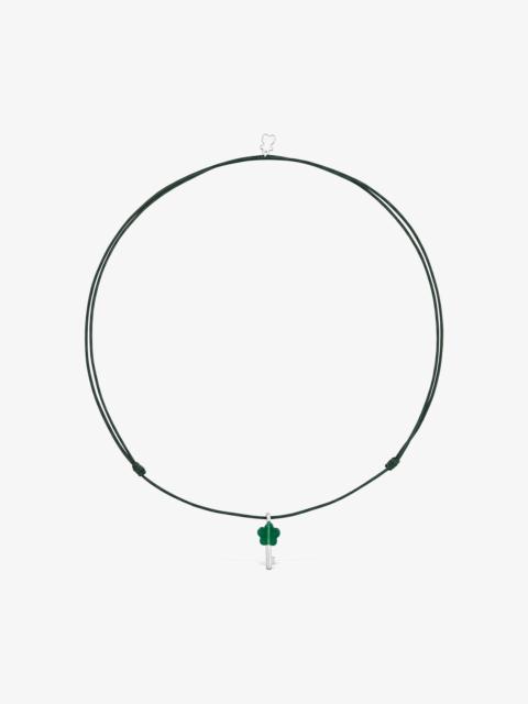 TOUS Silver, green nylon and chalcedony Necklace TOUS Unlock