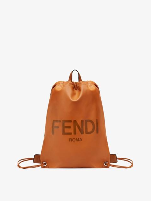 FENDI Brown leather backpack