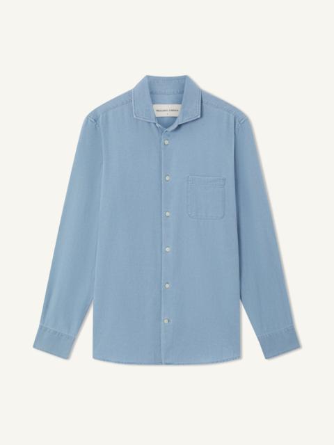FRESCOBOL CARIOCA EMILIO DENIM-LOOK COTTON SHIRT