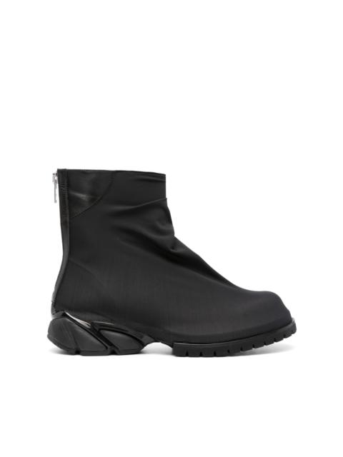 panelled zip-up ankle boots