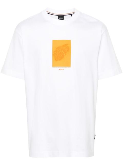 BOSS logo-print cotton T-shirt