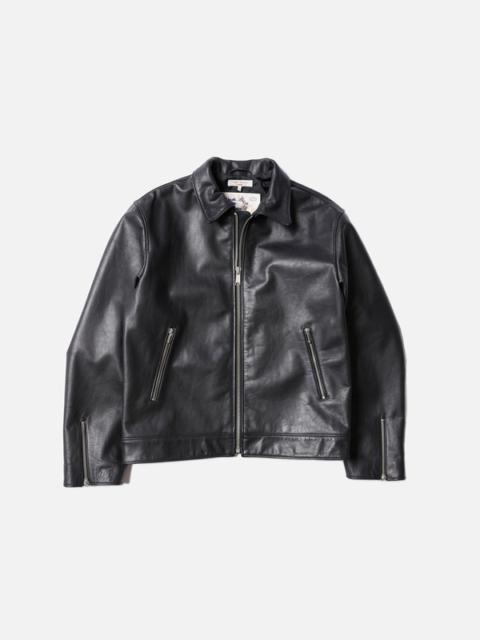 Nudie Jeans Eddy Rider Leather Jacket Black | REVERSIBLE