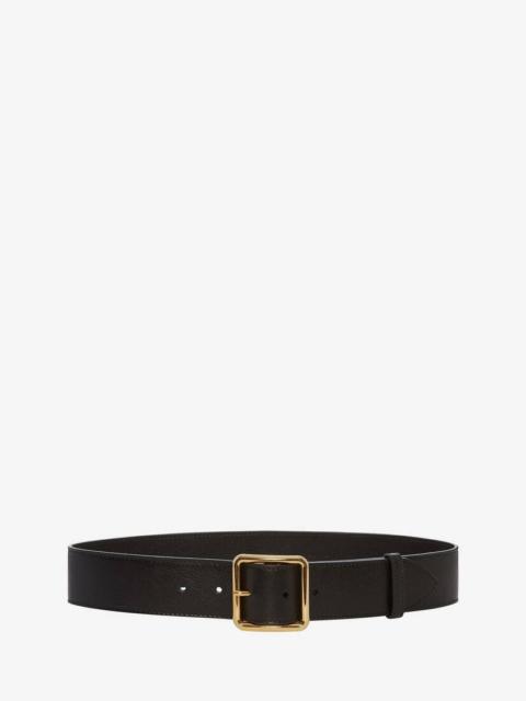 Alexander McQueen Leather Belt in Black