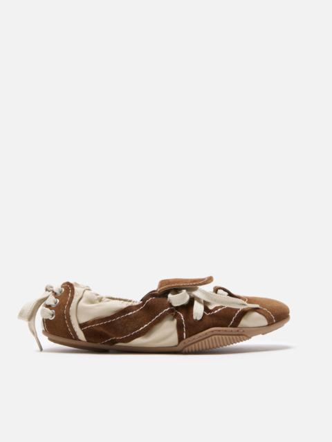 Acne Studios Suede lace-up shoes - Off white/brown