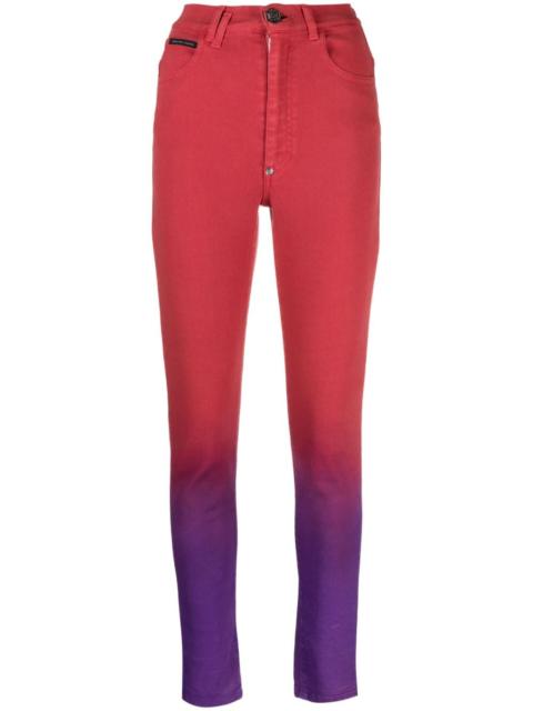 high-waisted ombré jeggings