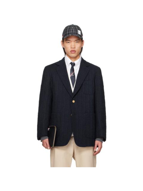 Thom Browne Navy Unstructured Blazer