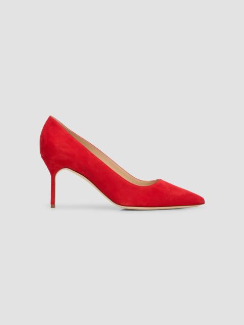 Manolo Blahnik Women's 70MM Suede Pumps - Red