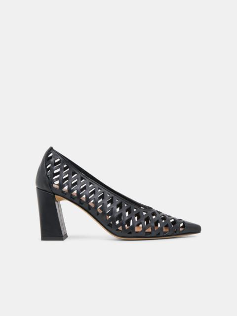 dolce vita TANYA HEELS BLACK WOVEN LEATHER