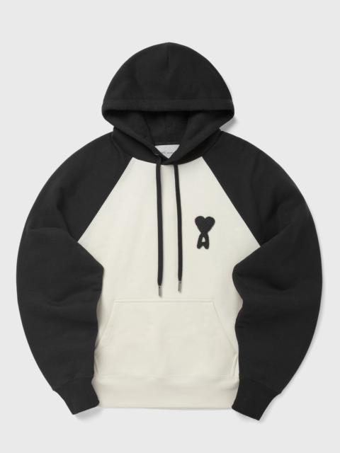 AMI Paris BOXY FIT HOODIE WITH AMI DE COEUR KNITTED PATCH