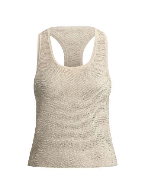 Ralph Lauren Women's Embellished Racerback Knit Tank - Lux Cream