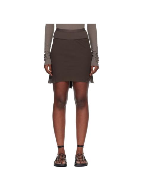 Rick Owens Gray Temple Short Bias Miniskirt