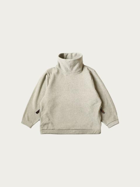 Kapital Reverse Fleece BIG High Neck SWT - Natural