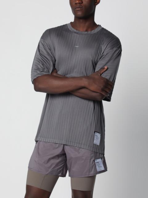 SATISFY AuraLite pleated T-shirt in granite grey