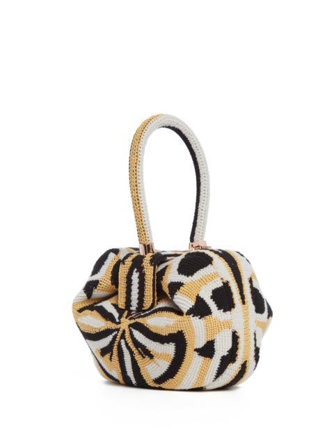 GABRIELA HEARST Nina Bag in Gold, Black & Ivory Crochet