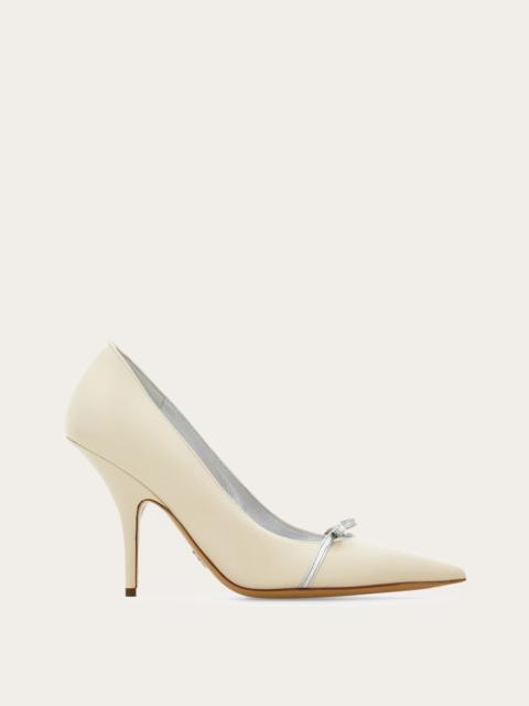 FERRAGAMO High heel pump with mini bow