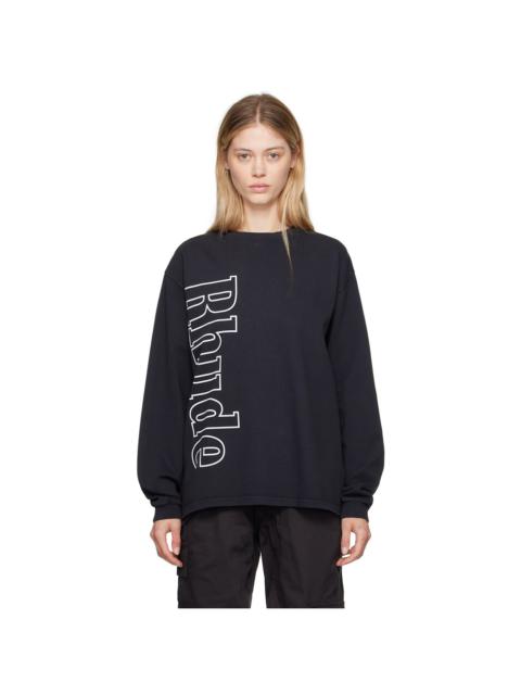 Rhude Black Side Logo Long Sleeve T-Shirt