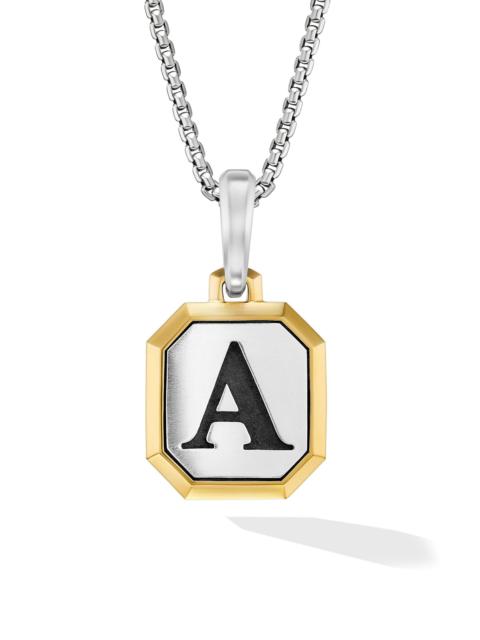 DAVID YURMAN Men's Initial Amulet in Sterling Silver - A Silver