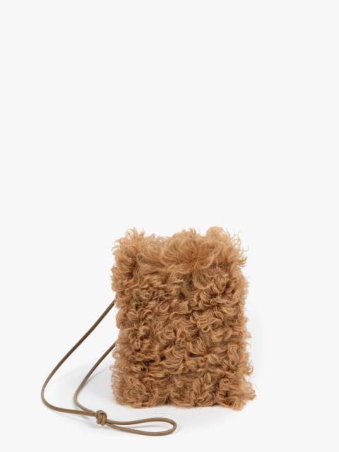 Dries Van Noten SHEARLING PHONE POUCH