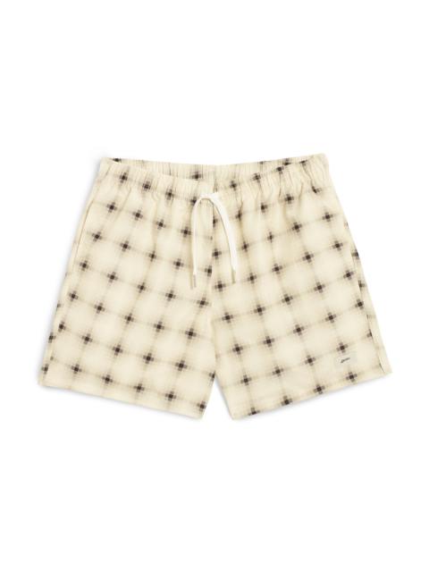 Bather Ivory Digi Plaid Swim Trunk
