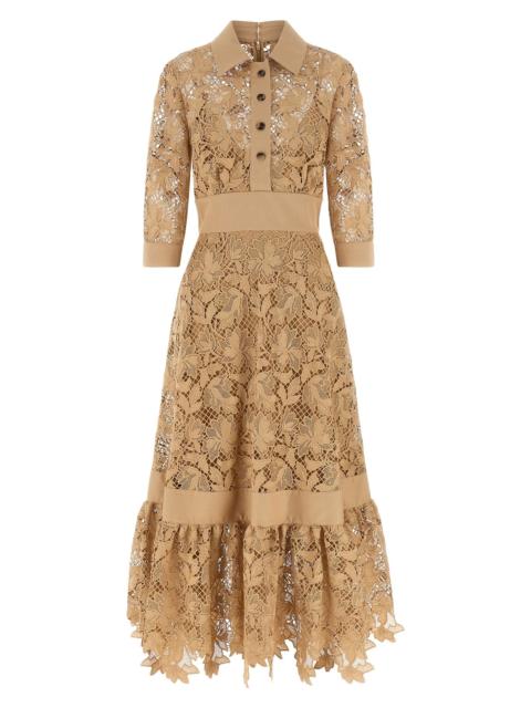 ELIE SAAB Floral Macramé Dress