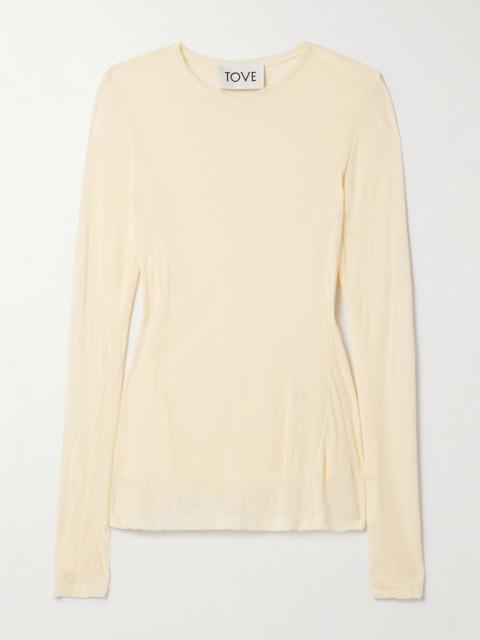 TOVE Rosalie Gathered Jersey Top