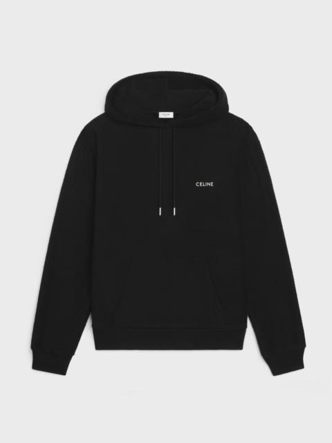 celine loose hoodie in cotton terry