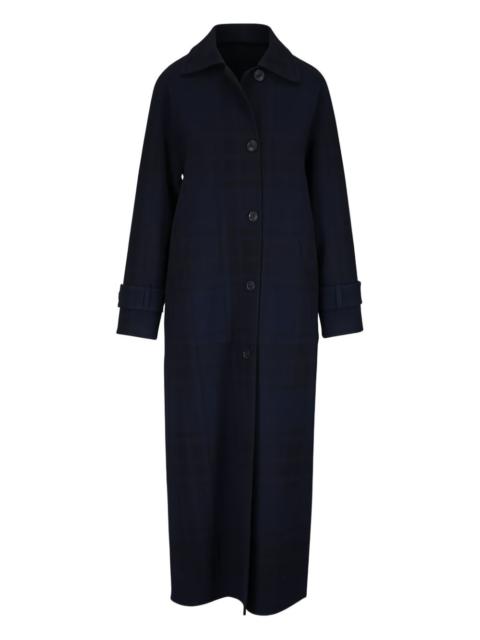 AKRIS Estelle reversible checked buttoned coat