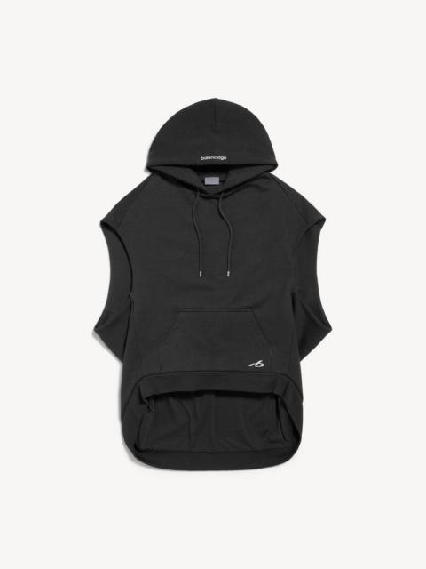 BALENCIAGA Men's Bodies Sleeveless Regular Fit Hoodie in Black