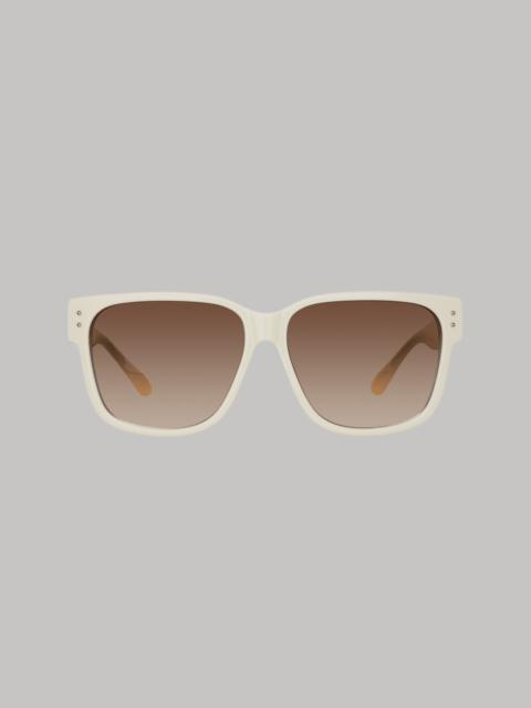 LINDA FARROW Perry Sunglasses in White