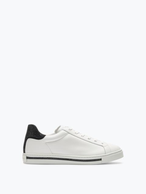 RENE CAOVILLA Xtra White-Black Sneaker With Crystals 15