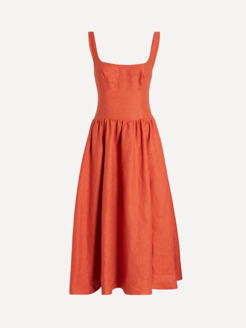 Reformation Janu Linen Midi Dress