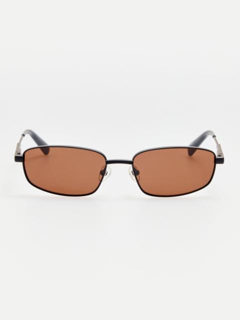 LINDA FARROW Sera Sunglasses in Black