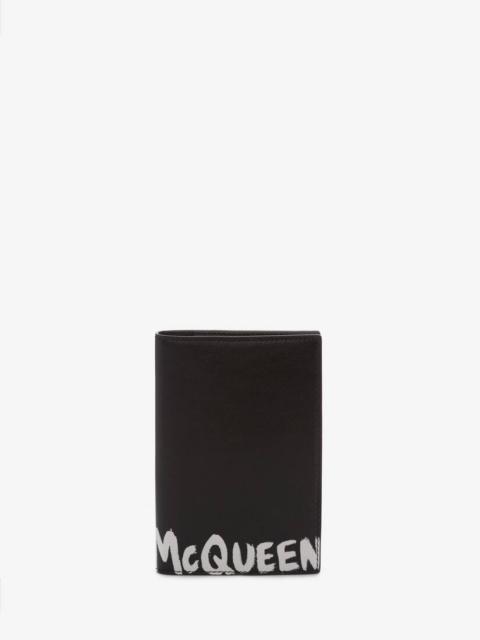 Alexander McQueen Mcqueen Graffiti Pocket Organizer in Black/white