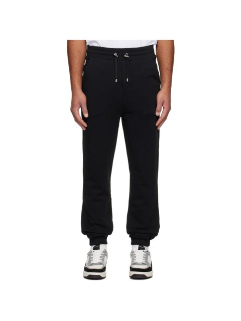 Balmain Black Small 'Balmain' Stamp Sweatpants
