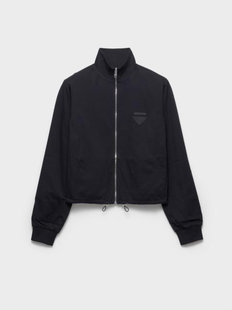 Prada Reversible jersey zipper jacket with hood