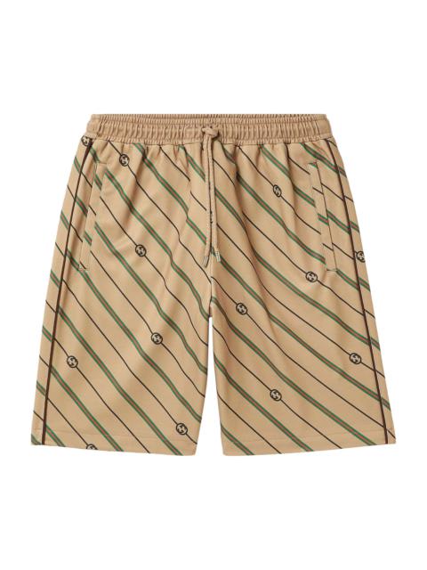GUCCI Gucci Twill GG Stripe Shorts 'Beige/Brown'