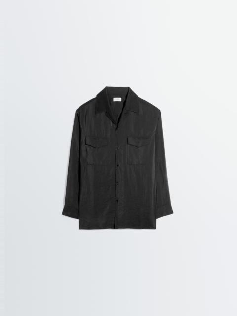 Lemaire CONVERTIBLE COLLAR SHIRT IN DRY SILK