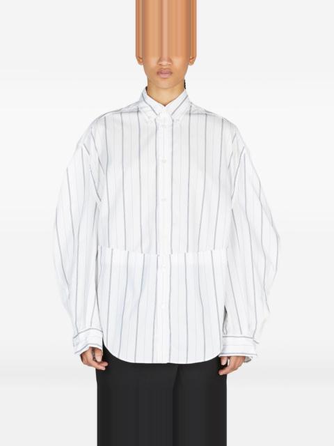 BALENCIAGA striped balloon-sleeve shirt