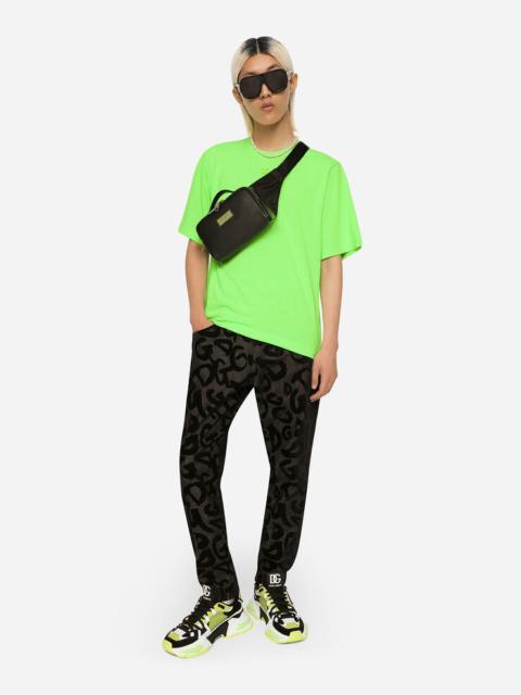 Dolce & Gabbana Technical jersey T-shirt with metallic DG logo