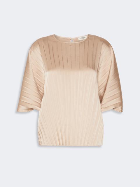 WEEKEND Max Mara AUREO Loose blouse in pleated satin - ANTIQUE ROSE