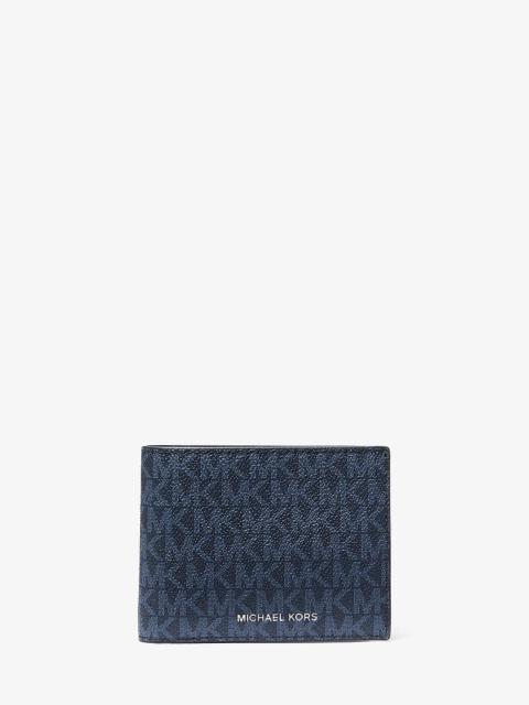 MICHAEL KORS Harrison Logo Billfold Wallet With Passcase