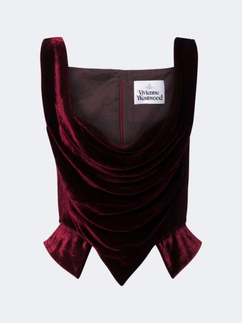Vivienne Westwood Sunday draped velvet bustier top