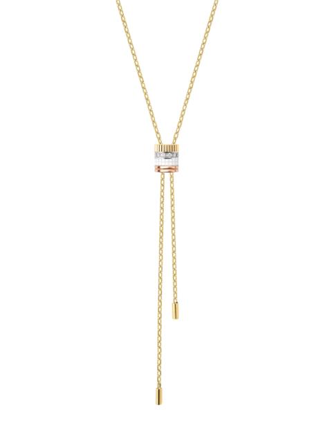Boucheron Women's Quatre White Edition Tri-Tone 18K Gold, 0.33 TCW Diamond & HyCeram Bolo Necklace - Yellow Go