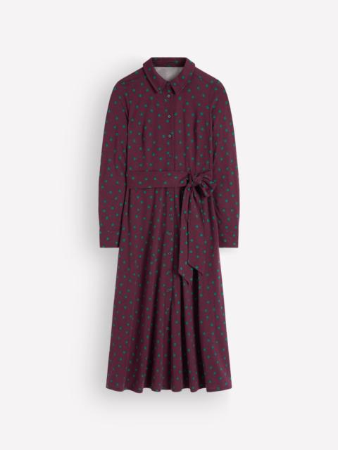 BODEN Marcia Jersey Shirt Dress-Dark Cherry, Boden Spot