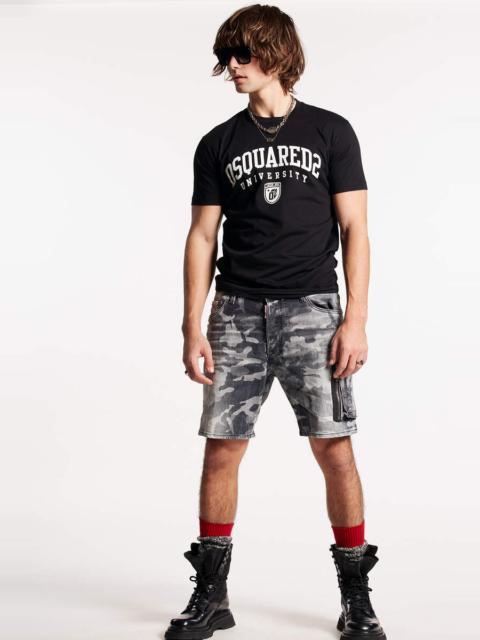 DSQUARED2 GREY CAMO WASH MARINE SHORTS