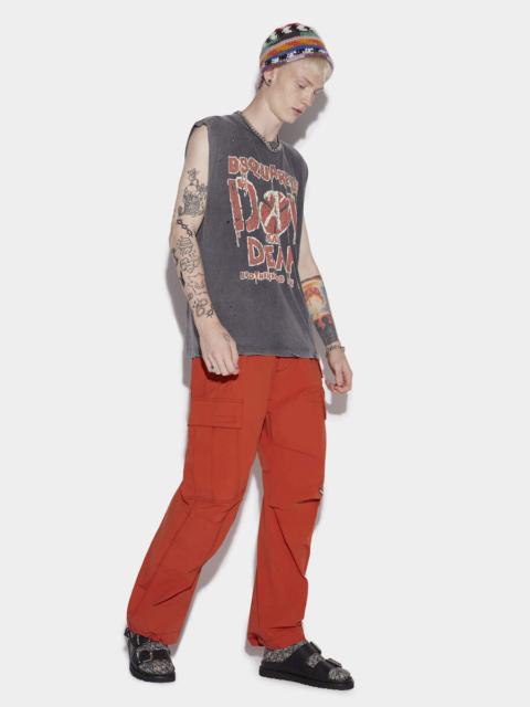 DSQUARED2 CONTRAST STITCH TROUSERS