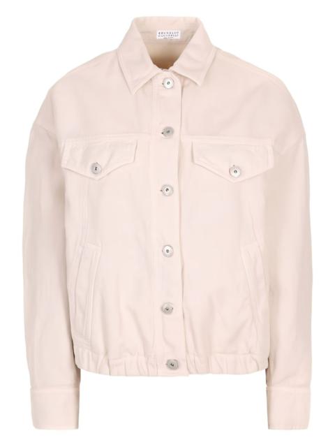 Brunello Cucinelli button-fastening drawstring jacket