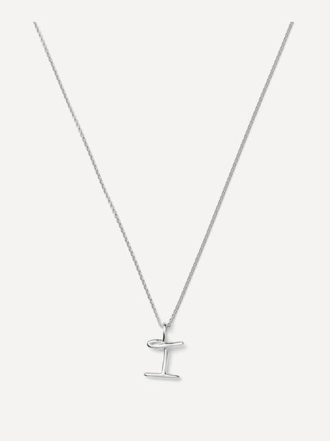 MISSOMA Sterling Silver Curly Molten Mini I Initial Pendant Necklace