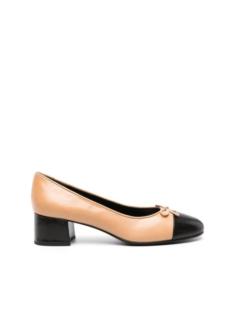 TORY BURCH 45mm cap-toe leather pumps